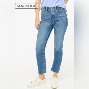 J Crew Factory, Essential Straight Jean, Raw Edge Hem, Size 24